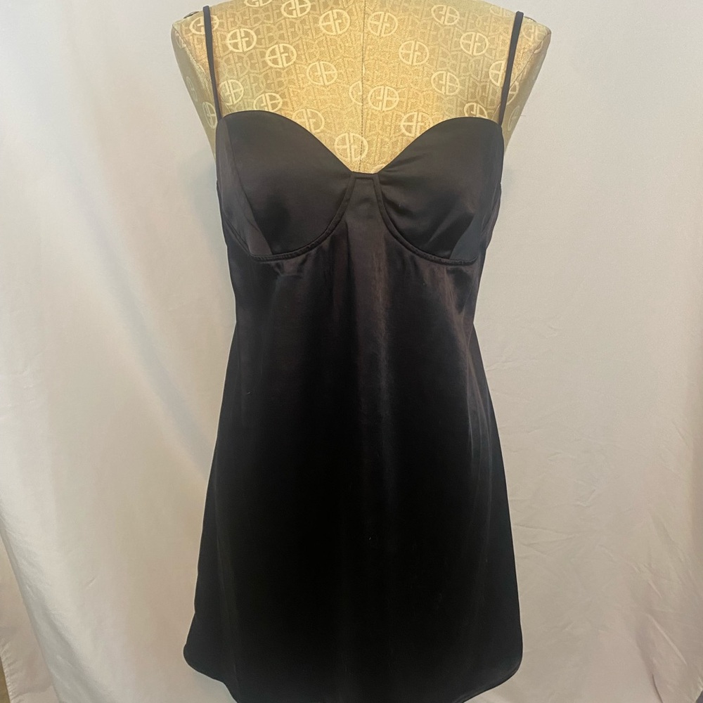 L Target “Wild Fable” Black Slip Dress